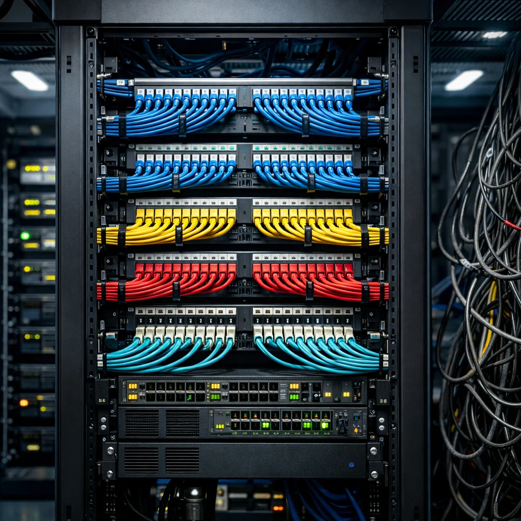 Computer networking equipment and workspace
